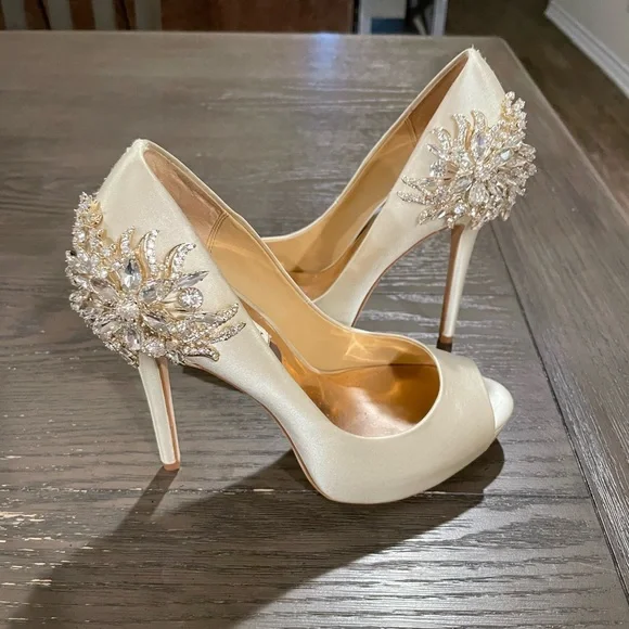 BRAND NEW Badgley Mischka Peep Toe Pumps